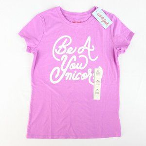 💚 3/$30 Cat & Jack Girls Purple T Shirt Short Sleeve